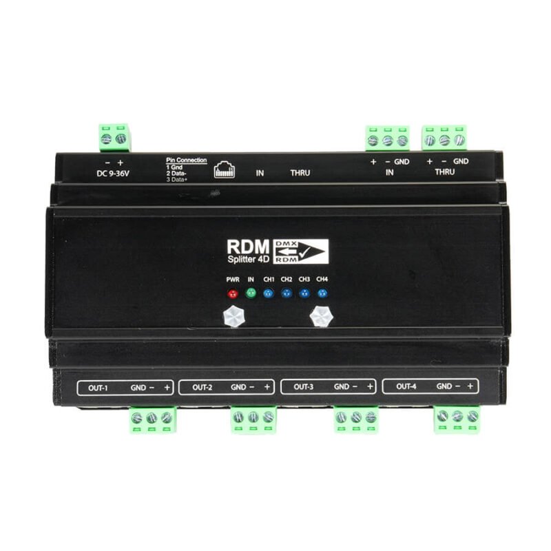4-way RDM Splitter Din Rail